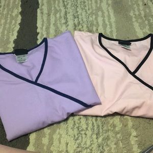 Purple and pink Cherokee scrub tops size medium